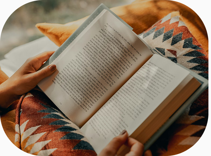 Reading a book